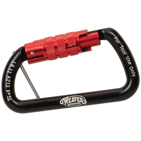 Arborist Logo Carabiner, Black/Red