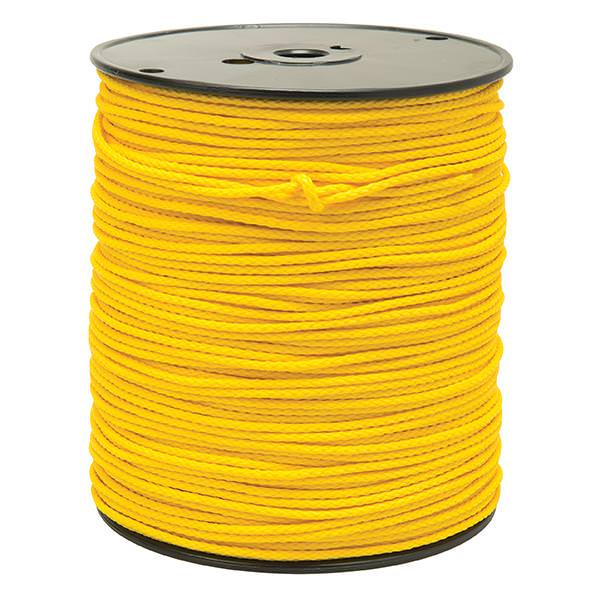 Polypro Hollow Braid Rope - Yellow - 1/2